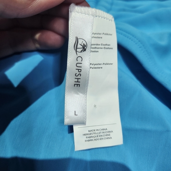 Cupshe Stylish Blue One-Piece Swimsuit, Size L - Picture 4 of 8